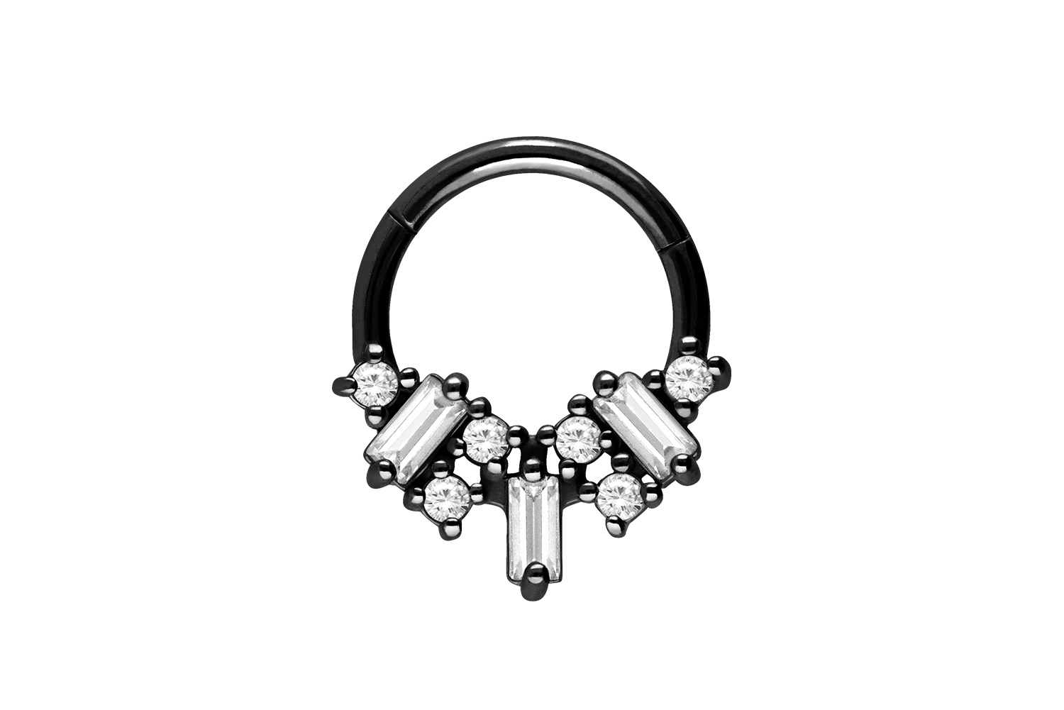 Chirurgenstahl Segmentring Clicker Piercing KRISTALLGEBILDE ++SALE++